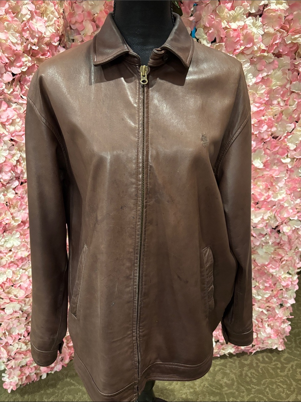 Polo by Ralph Lauren Brown, men’s leather jacket